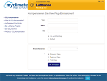 Tablet Screenshot of lufthansa.myclimate.org